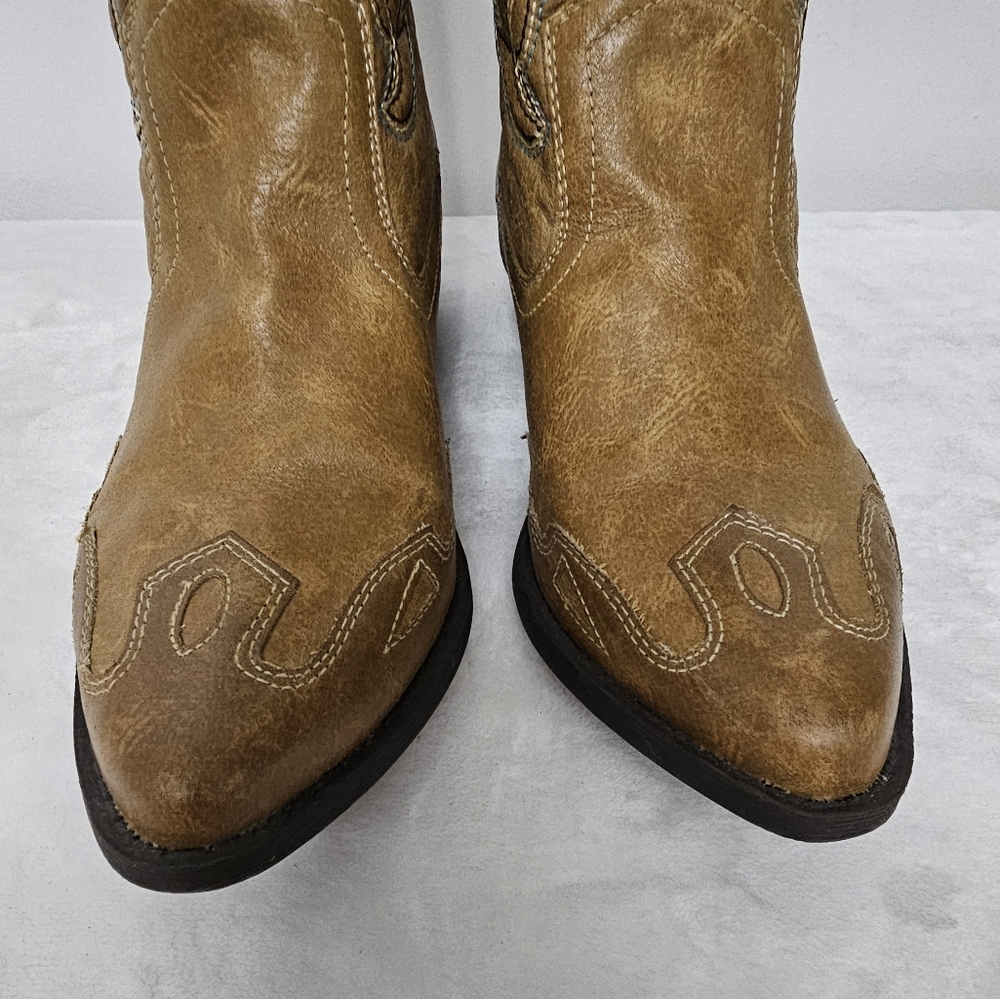 Coconuts by Matisse Cimmaron Teal Tan Color Boho Western Cowgirl Boots - Picture 3 of 16